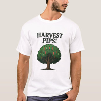 Harvest Pips forex trading tree T-shirt Tシャツ