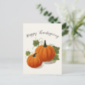 Harvest Pumpkin Thanksgiving Postcard ポストカード (スタンド正面)