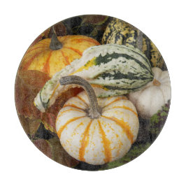 Harvest Pumpkins and Squash Still Life Photo カッティングボード