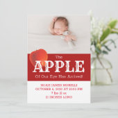 Harvest Red Apple of Our Eye Birth Announcement 案内状 (スタンド正面)