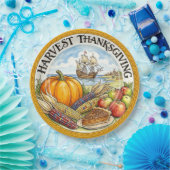 "Harvest Thanksgiving" Mayflower CeramPaper Plate ペーパープレート (パーティー)