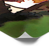 Harvest Time Grapes and Leaves ポスター (角)