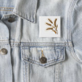Harvest Wheat Ears Button – Rustic Farm Charm 缶バッジ (インサイチュ)