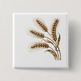 Harvest Wheat Ears Button – Rustic Farm Charm 缶バッジ
