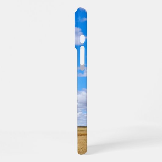 Harvested wheat fields  iPhoneケース (左側面)