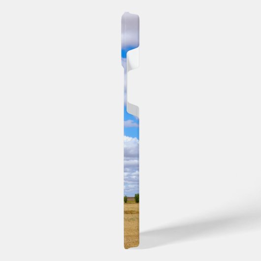 Harvested wheat fields  iPhoneケース (左側面)