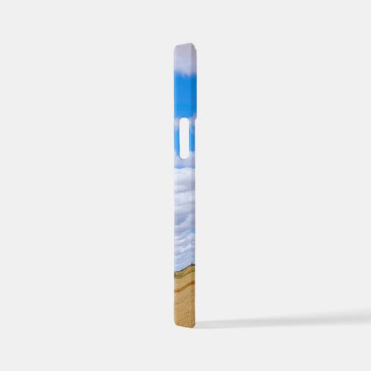 Harvested wheat fields  iPhoneケース (右側面)