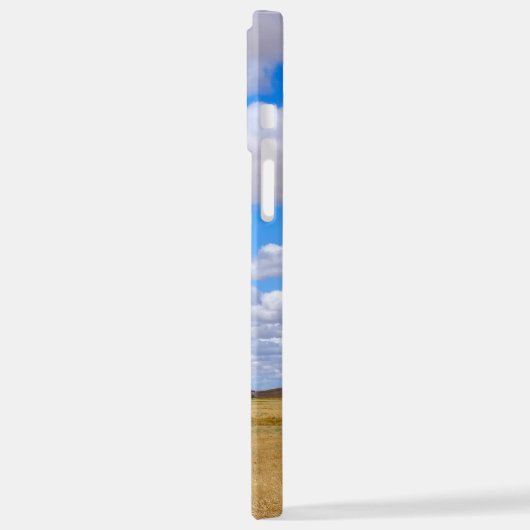 Harvested wheat fields  iPhoneケース (左側面)