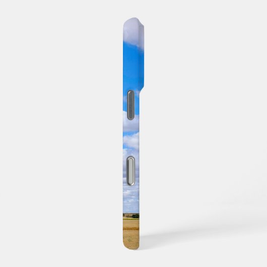 Harvested wheat fields  iPhoneケース (右側面)