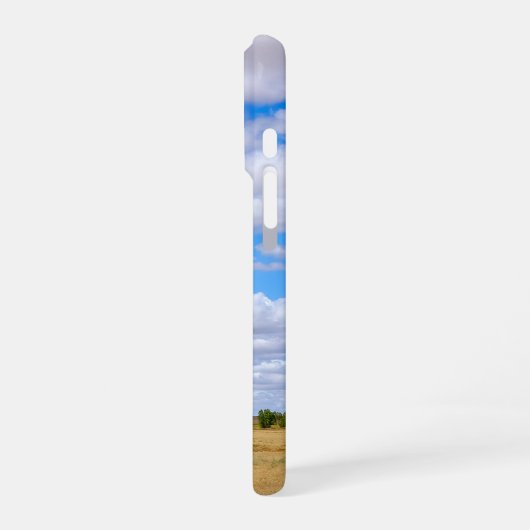 Harvested wheat fields  iPhoneケース (左側面)