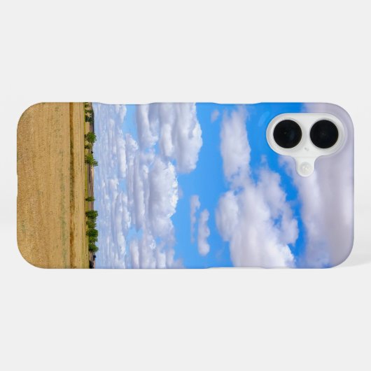 Harvested wheat fields  iPhoneケース (裏面横)