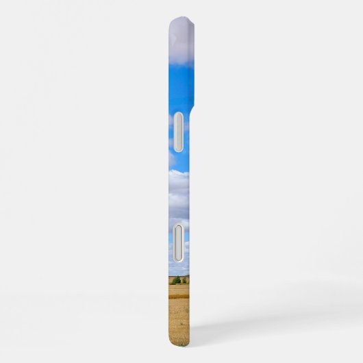 Harvested wheat fields  iPhoneケース (右側面)