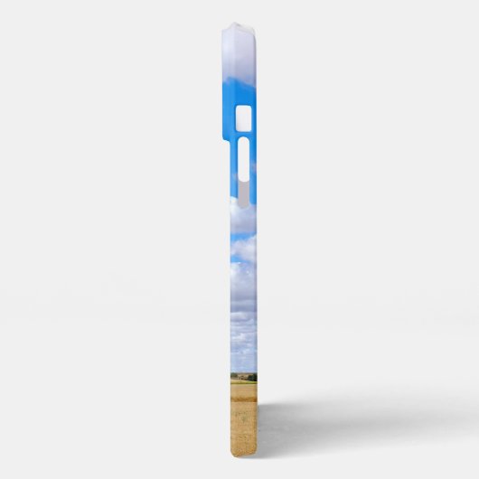 Harvested wheat fields iPhoneケース (左側面)