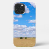 Harvested wheat fields iPhoneケース (裏面)