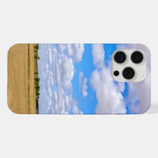 Harvested wheat fields  iPhoneケース (裏面横)