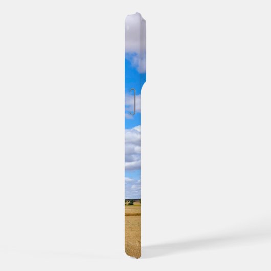 Harvested wheat fields  iPhoneケース (右側面)