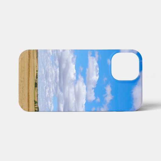 Harvested wheat fields  iPhoneケース (裏面横)
