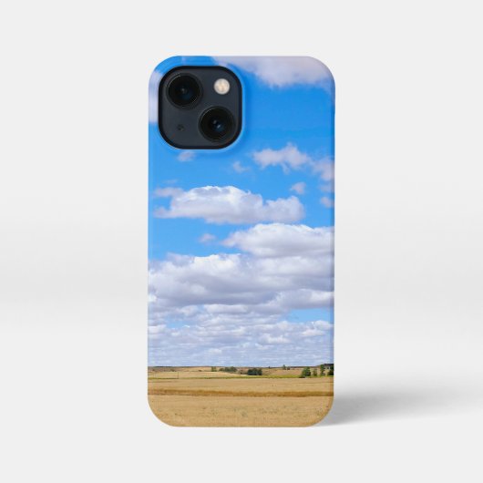 Harvested wheat fields iPhoneケース (裏面)