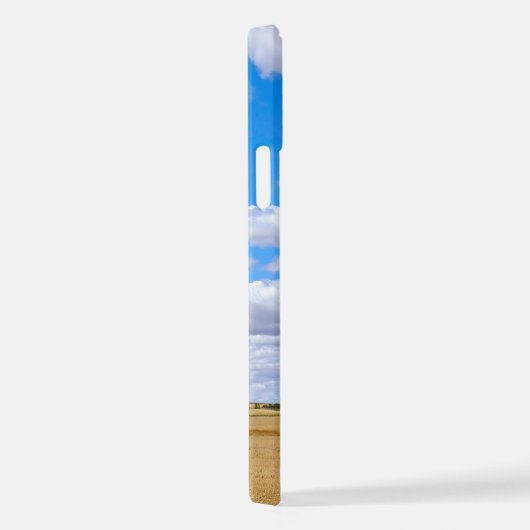 Harvested wheat fields  iPhoneケース (右側面)