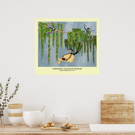 "Harvesting Chocolate Truffles" ポスター (キッチン)