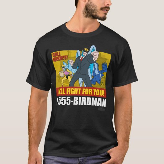 Harvey Birdman, Attorney at Law Birdman Ad Tシャツ (正面)