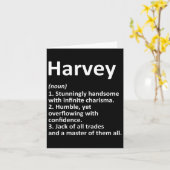 Harvey Definition Personalized Name Funny Birthday カード (黄色い花)