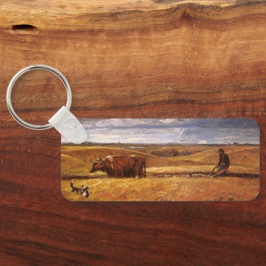 Harvey Thomas Dunnによって耕されたバッファローの骨 キーホルダー (裏面)