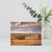 Harvey Thomas Dunnによって耕されたバッファローの骨 ポストカード (スタンド正面)