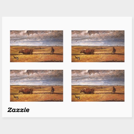 Harvey Thomas Dunnによって耕されたバッファローの骨 長方形シール (シート)