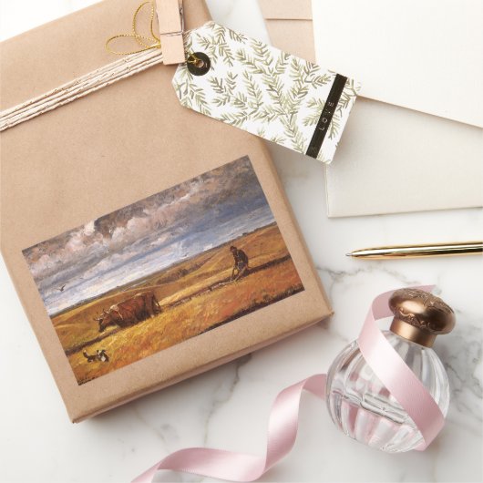 Harvey Thomas Dunnによって耕されたバッファローの骨 長方形シール (ギフト)