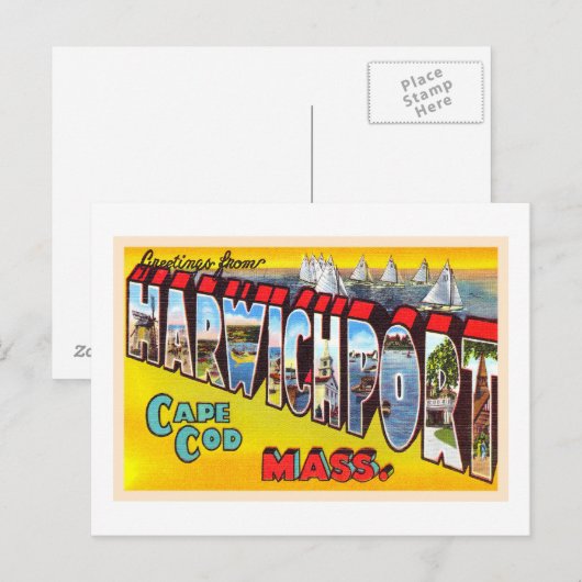 Harwichport Cape Cod Massachusetts MA旧葉書 ポストカード (正面/裏面)
