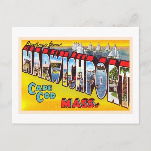 Harwichport Cape Cod Massachusetts MA旧葉書 ポストカード (正面)