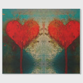 HASジュエルによる滴下ハート包装紙 ラッピングペーパー (フラット)