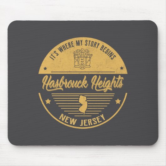 Hasbrouck Heights New Jersey Its Where My Story B  マウスパッド (正面)