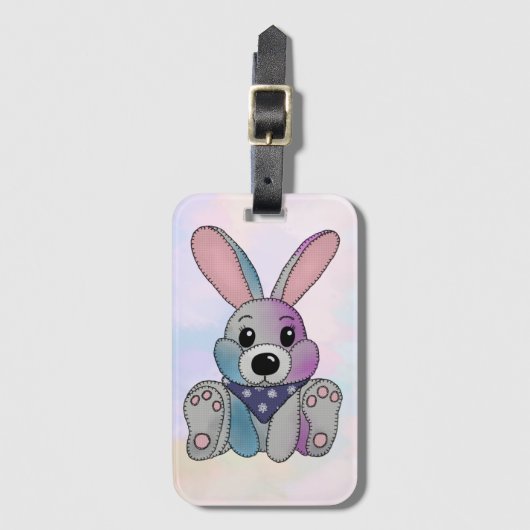 Häschen mit Tuch ラゲッジタグ (正面縦)