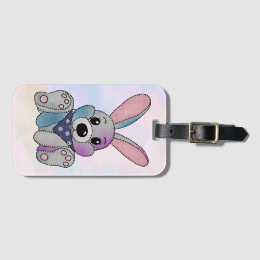 Häschen mit Tuch ラゲッジタグ (正面横)