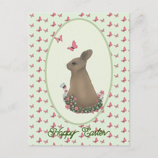 Hase auf der Wiese Postkarte ポストカード (正面)