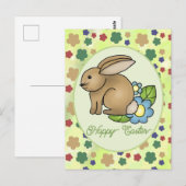 Hase mit Blumen  postkarte ポストカード (正面/裏面)