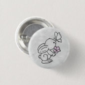 Hase mit Schmetterling 缶バッジ (正面&裏面)