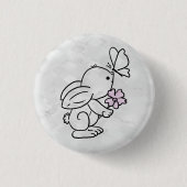 Hase mit Schmetterling 缶バッジ (正面)