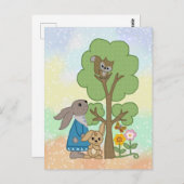 Hase und Eichhörnchen Postkarte ポストカード (正面/裏面)