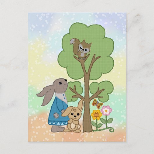 Hase und Eichhörnchen Postkarte ポストカード (正面)