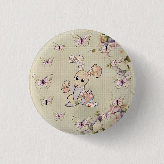 Hase und Schmetterlinge 缶バッジ (正面)