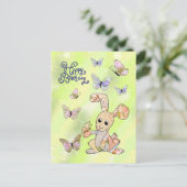 Hase und Schmetterlinge Postkarte ポストカード (スタンド正面)