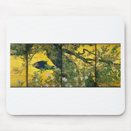 Hasegawa Tōhaku, " Maple and plants " マウスパッド (正面)