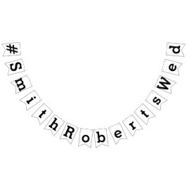 HASHTAGのあなたのパーソナライズな文字 バンティングフラッグ