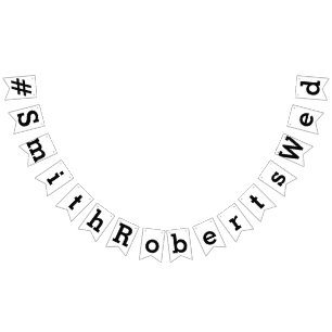 HASHTAGのあなたのパーソナライズな文字 バンティングフラッグ