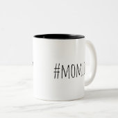 Hashtagのお母さんの生命おもしろいな引用文 ツートーンマグカップ (正面右)