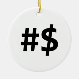 hashtagのお金 セラミックオーナメント
