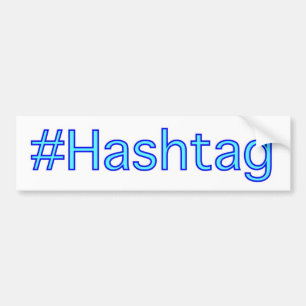 Hashtagのバンパーステッカー バンパーステッカー